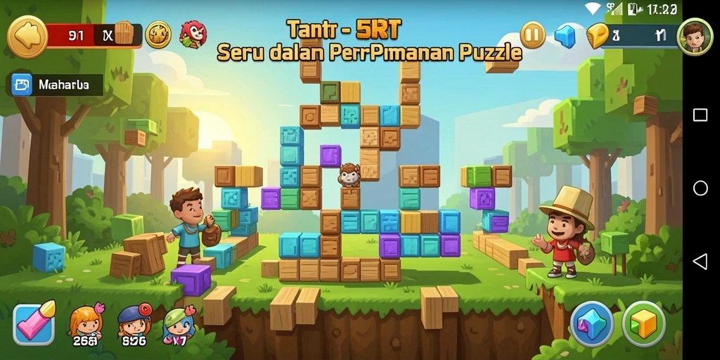 Gameplay seru 5RT dengan berbagai tantangan puzzle yang mengasyikkan.