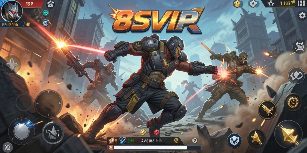 Tangkapan layar gameplay 8SVIP menampilkan aksi mendebarkan dalam pertarungan.