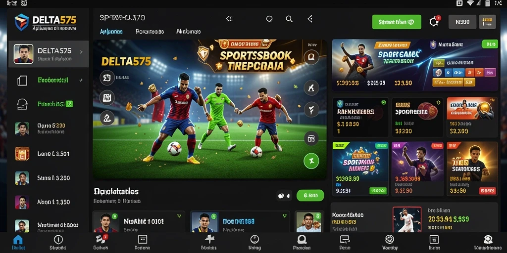 Tampilan menarik dari gameplay DELTA575 saat memasang taruhan.