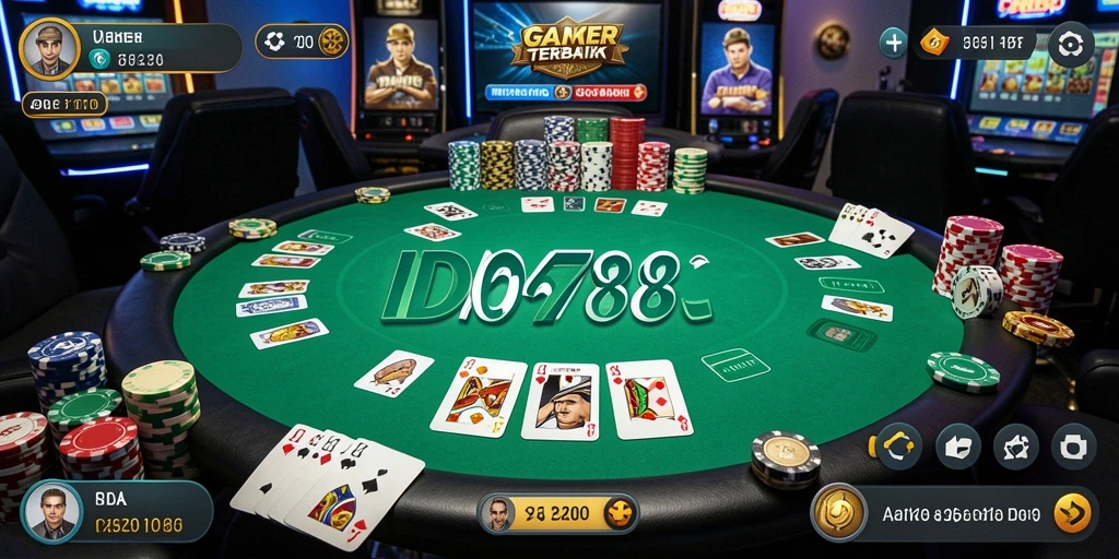 Tampilan permainan poker yang seru dan mendebarkan dalam ID6788.