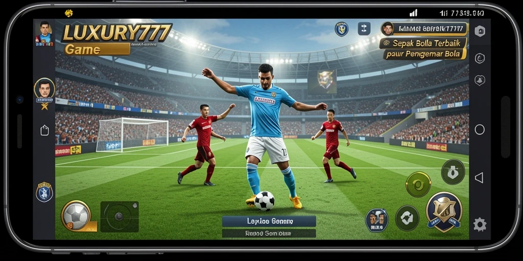 Tampilan gameplay menarik dari LUXURY777 dengan aksi sepak bola yang mendebarkan.