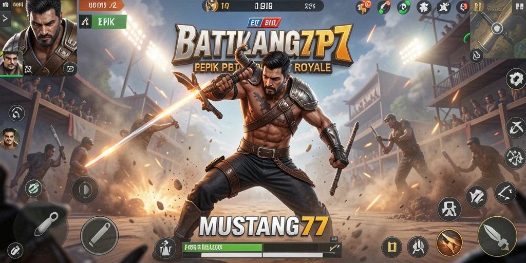 Tangkapan layar dari aksi intens di MUSTANG77.