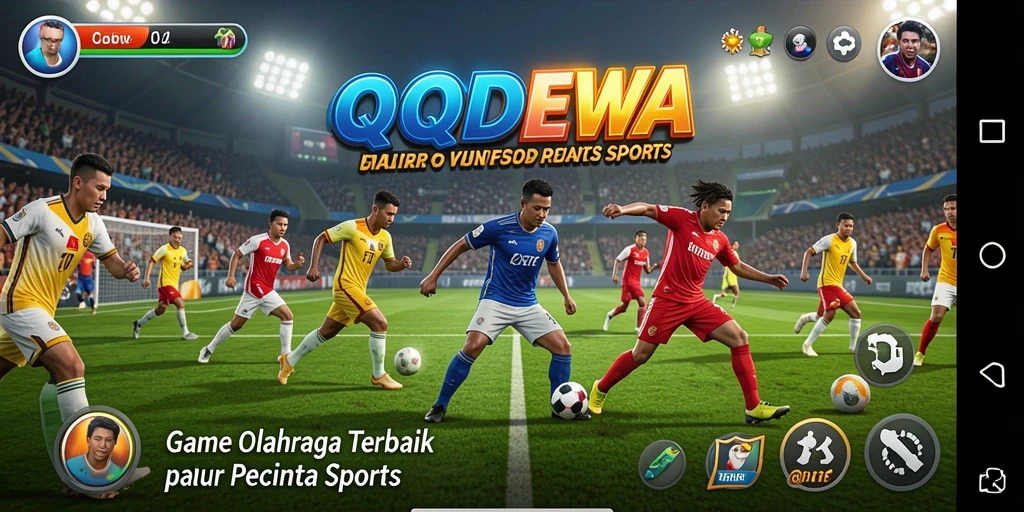Screenshot utama QQDEWA menampilkan momen seru dalam pertandingan olahraga.