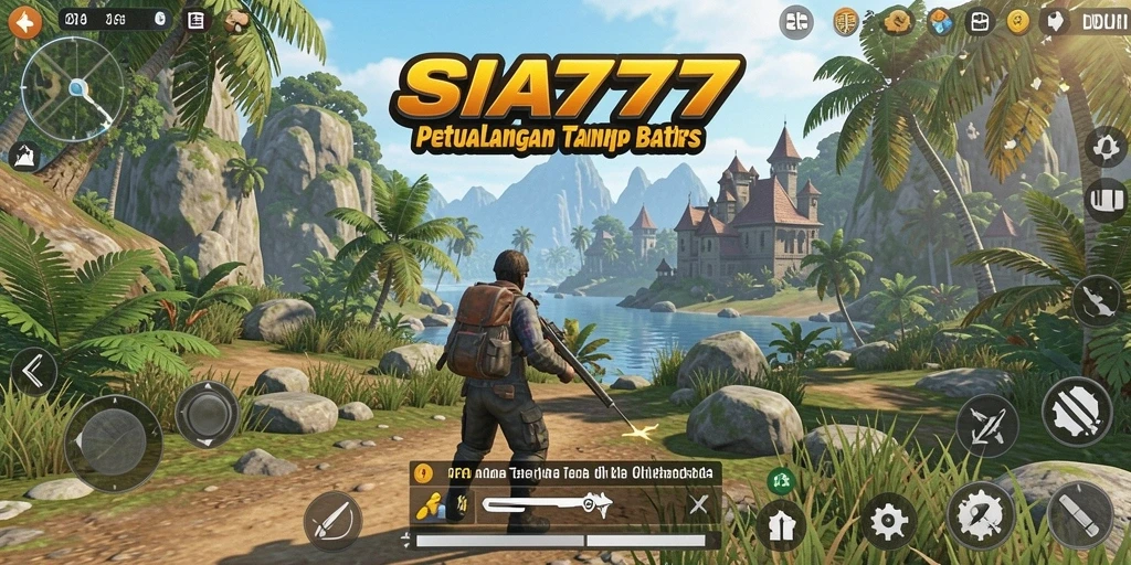 Screenshot utama SIA777 menampilkan petualangan di dunia terbuka yang luas.