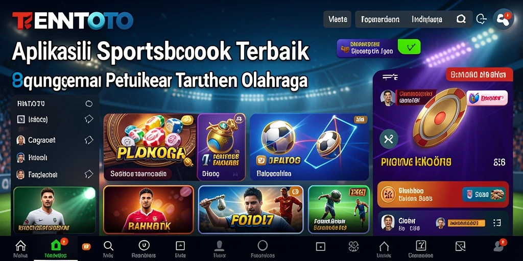 Screenshot utama TENTOTO menunjukkan pengguna nyaman berinteraksi dengan aplikasi Sportsbook.