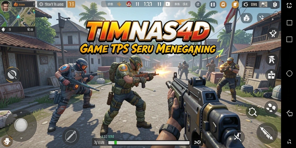 Screenshot TIMNAS4D menampilkan aksi menegangkan dalam gameplay TPS.