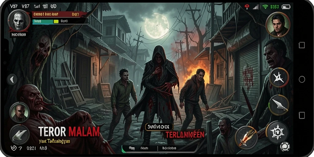 Gameplay V87 yang menegangkan dan mencekam di tempat angker.