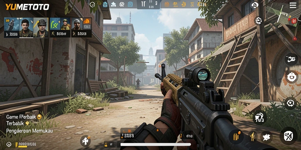 Screenshot gameplay YUMETOTO yang memperlihatkan aksi menegangkan.